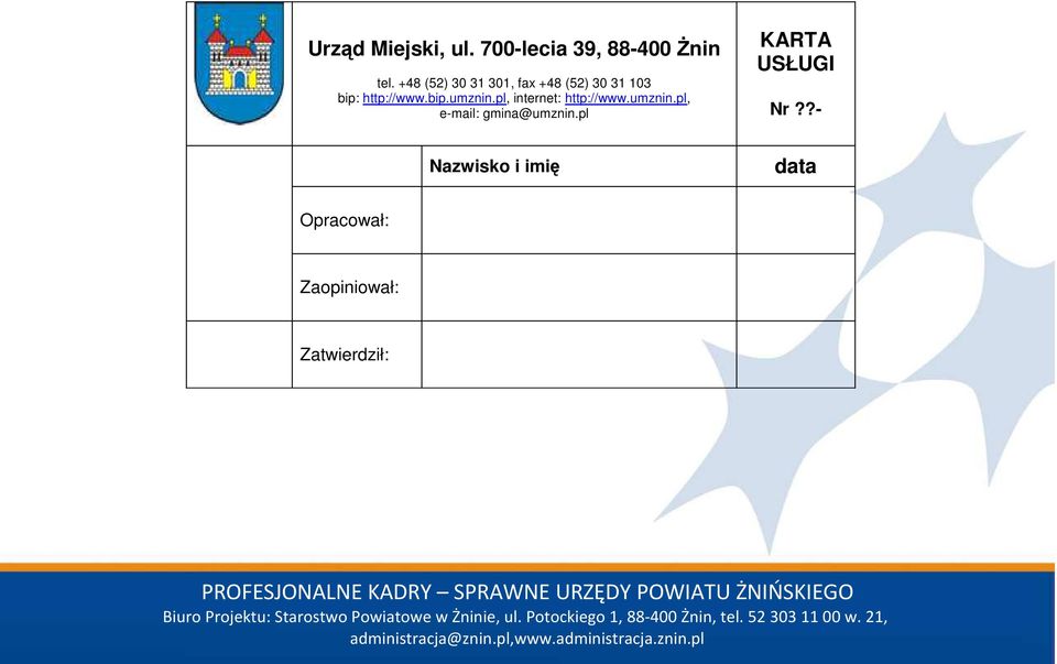 pl, internet: http://www.umznin.pl, e-mail: gmina@umznin.