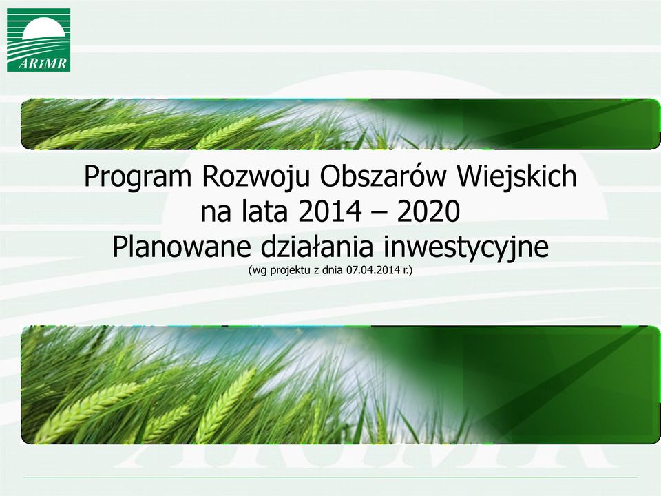 Planowane działania