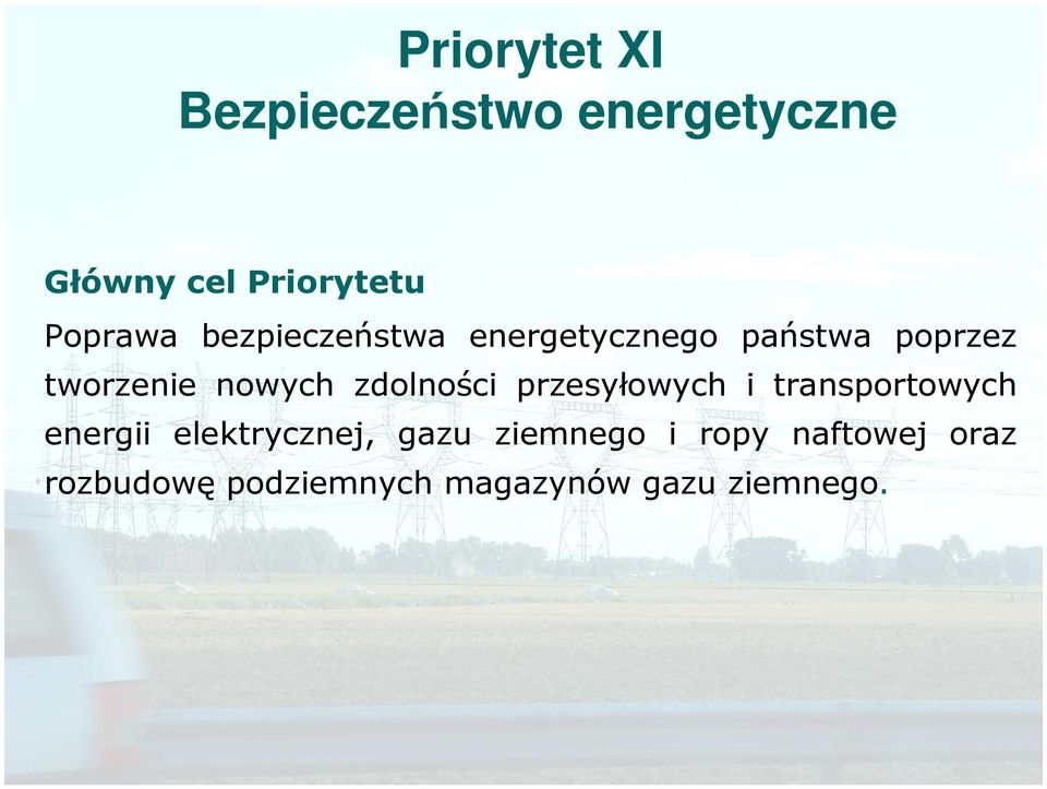 nowych zdolności przesyłowych i transportowych energii elektrycznej,