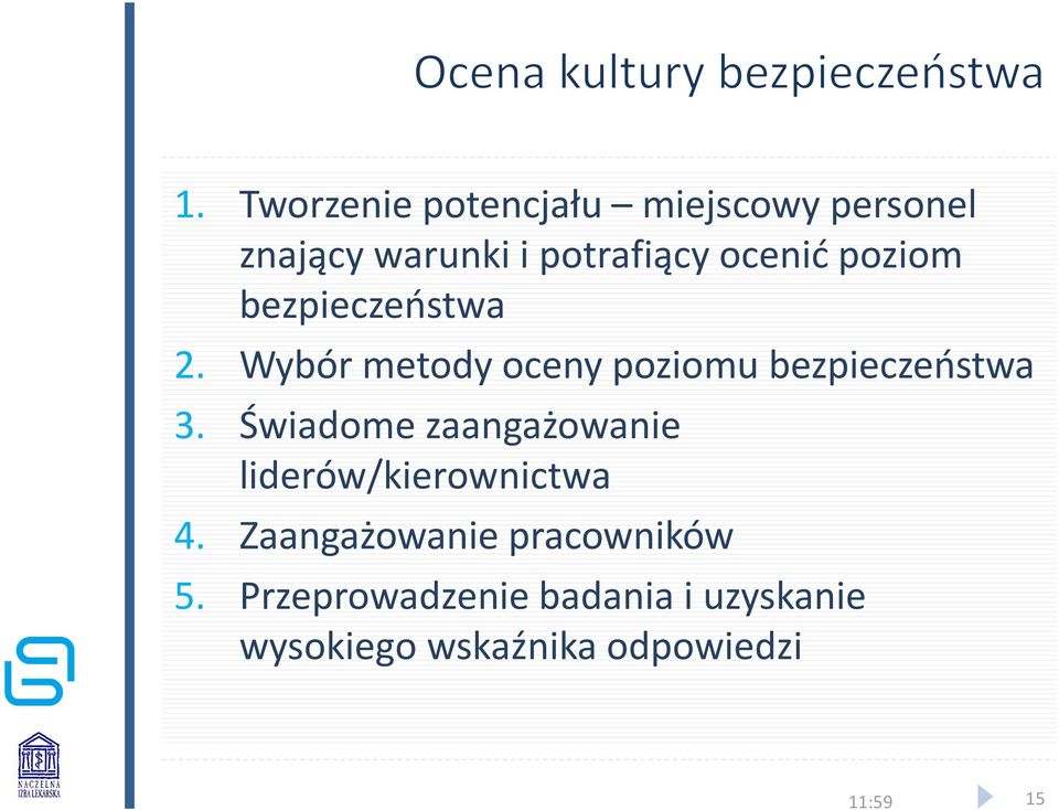 Wybór metody oceny poziomu bezpieczeństwa 3.