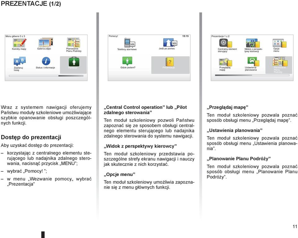 Zaplanuj trasę Status i informacje Pomocy! Gdzie jestem?