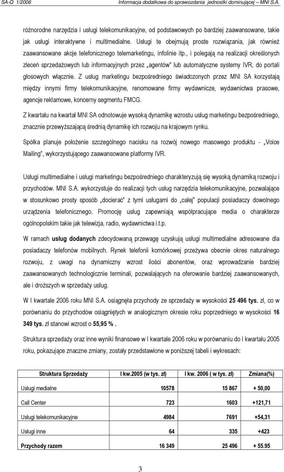 , i polegają na realizacji określonych zleceń sprzedaŝowych lub informacyjnych przez agentów lub automatyczne systemy IVR, do portali głosowych włącznie.