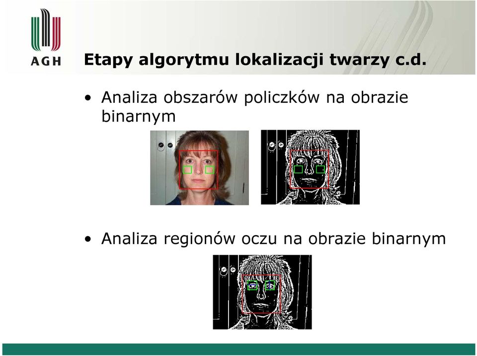 Analiza obszarów policzków na