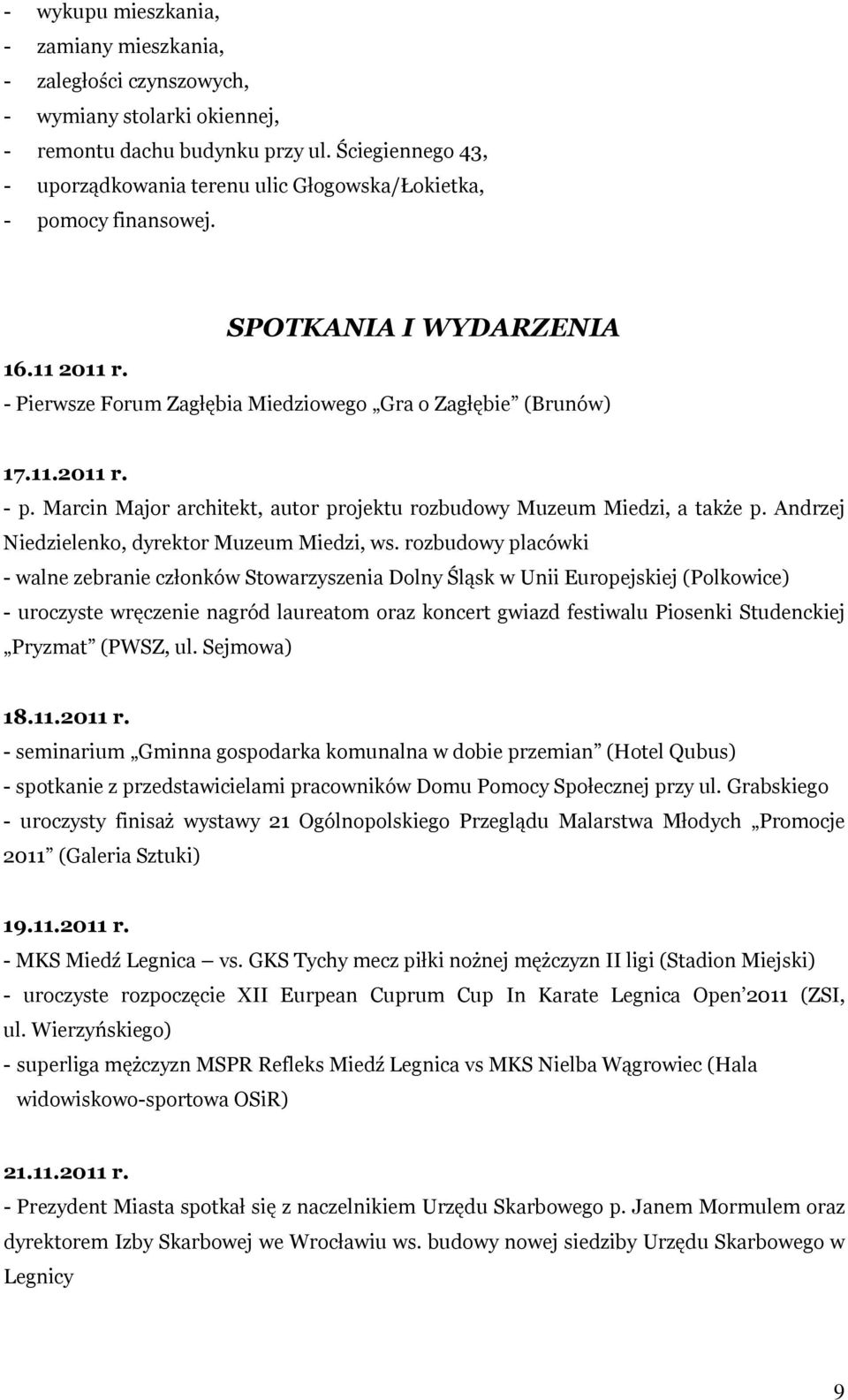 Andrzej Niedzielenko, dyrektor Muzeum Miedzi, ws.