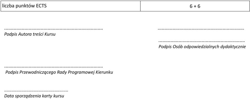 .. Podpis Osób odpowiedzialnych dydaktycznie.