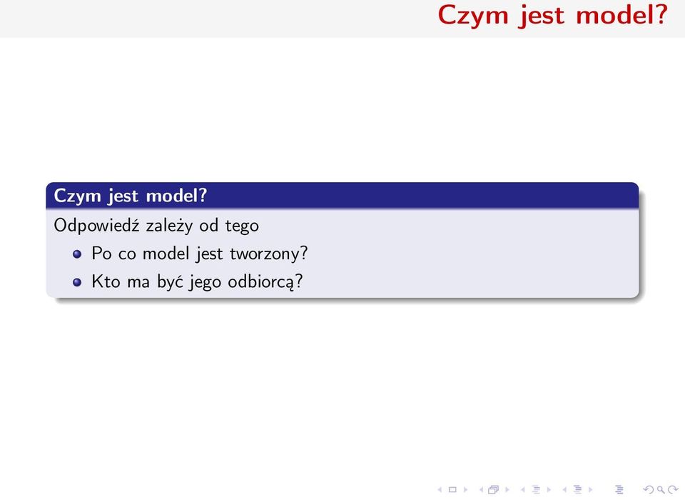 co model jest tworzony?