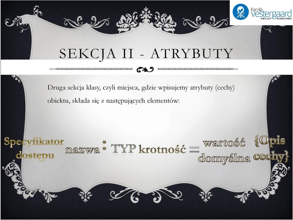 wpisujemy atrybuty (cechy)