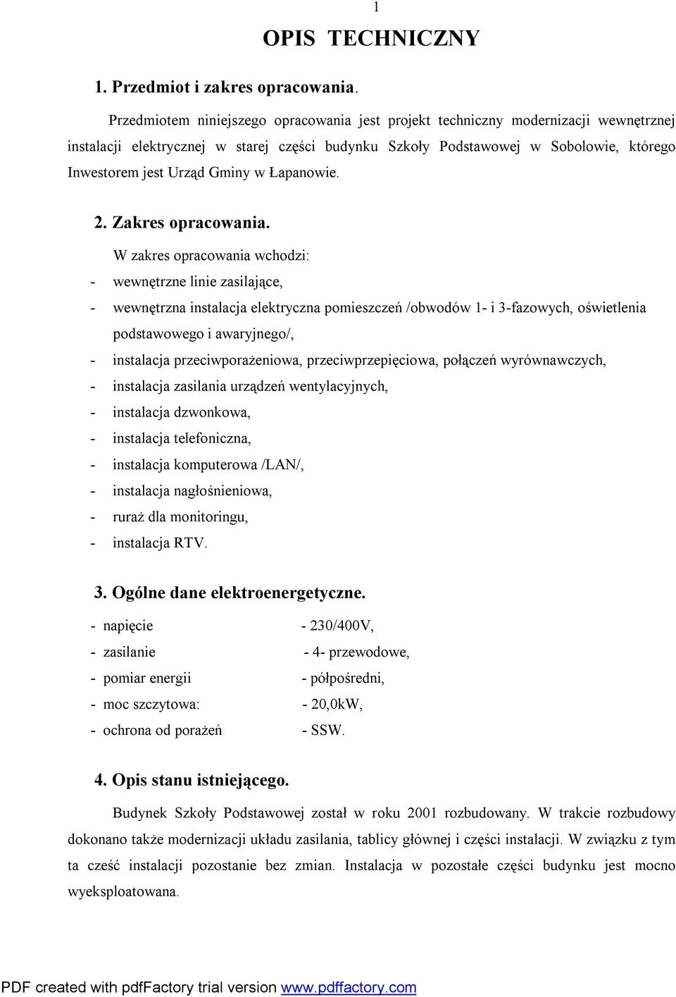 Gminy w Łapanowie. 2. Zakres opracowania.
