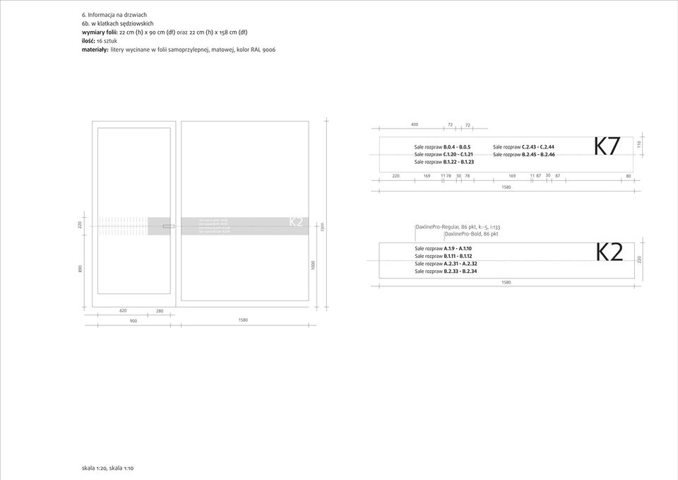 matowej, kolor RAL 9006 2300 DaxlinePro-Regular, 86