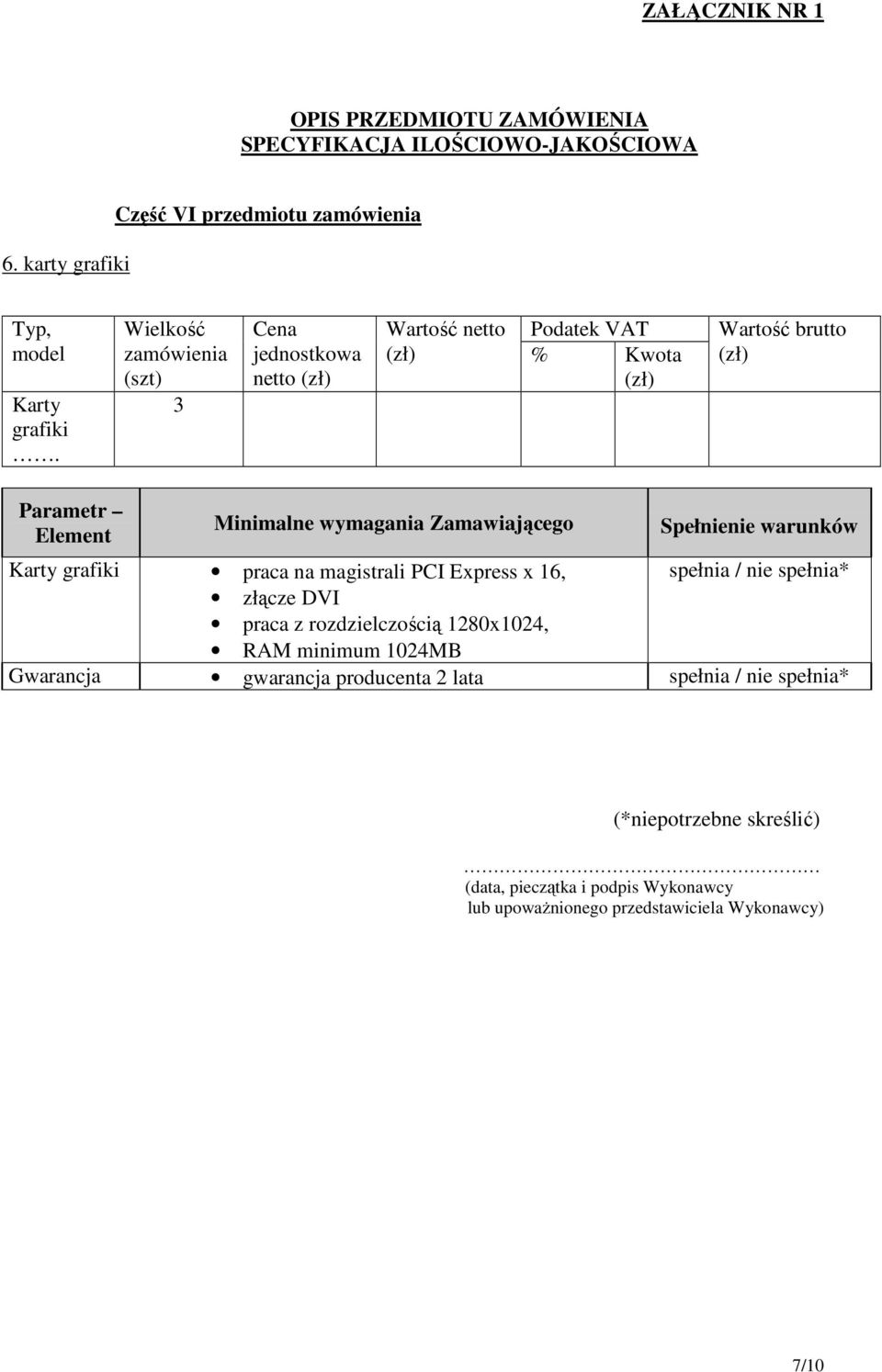 magistrali PCI Express x 16, złącze DVI praca z rozdzielczością