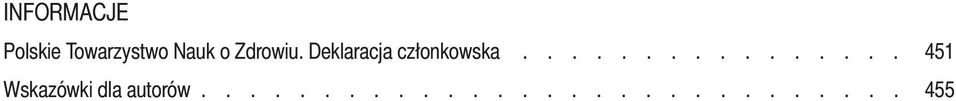 ............... 45 Wskazówki dla autorów.