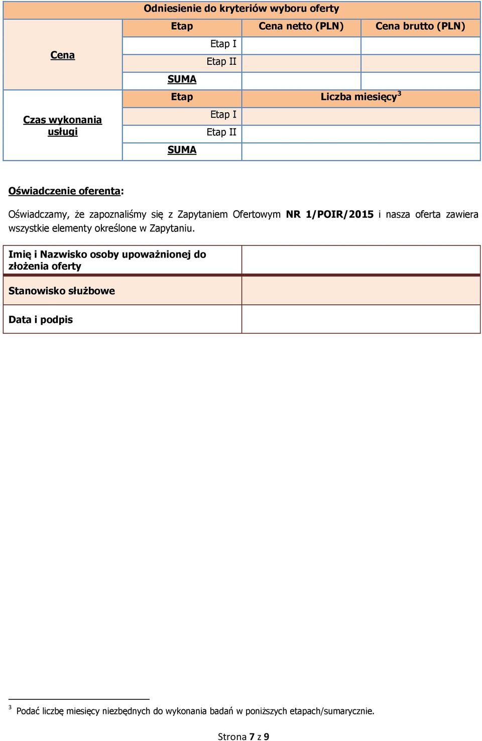 1/POIR/2015 i nasza oferta zawiera wszystkie elementy określone w Zapytaniu.