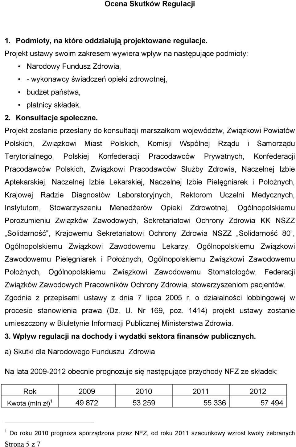 Projekt zostanie przesłany do konsultacji marszałkom województw, Związkowi Powiatów Polskich, Związkowi Miast Polskich, Komisji Wspólnej Rządu i Samorządu Terytorialnego, Polskiej Konfederacji