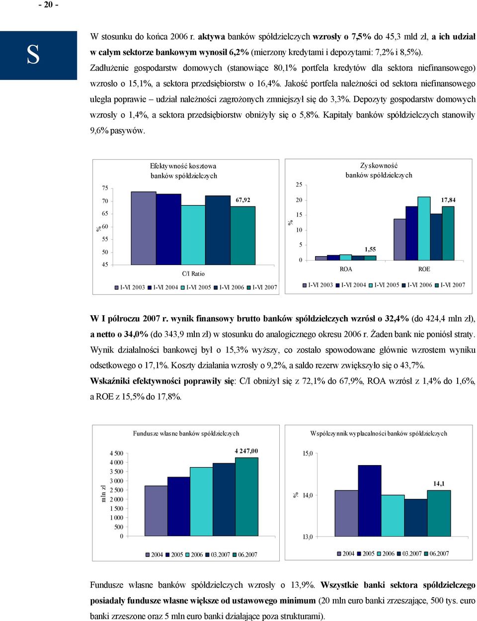 Jakość portfela należności od sektora niefinansowego uległa poprawie udział należności zagrożonych zmniejszył się do 3,3%.