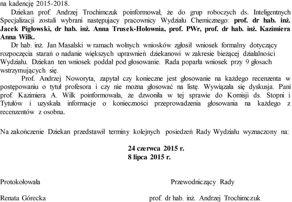 Anna Trusek-Hołownia, prof. PWr, prof. dr hab. inż.