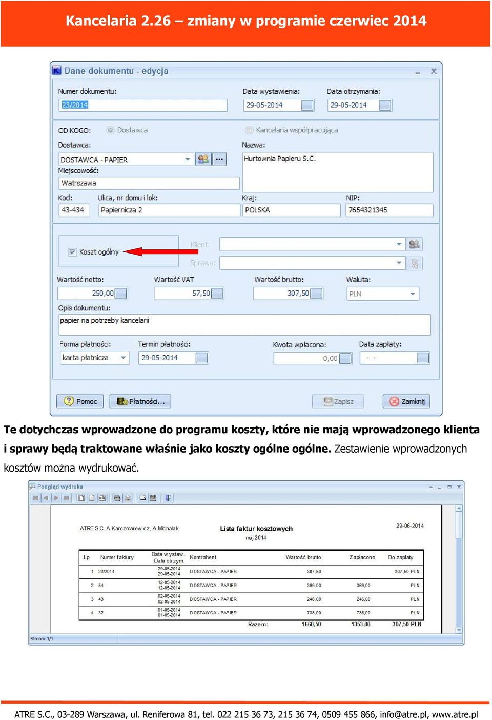 będą traktowane właśnie jako koszty ogólne