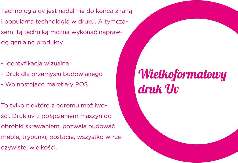 - Identyfikacja wizualna - Druk dla przemysłu budowlanego - Wolnostojące maretiały POS Wielkoformatowy