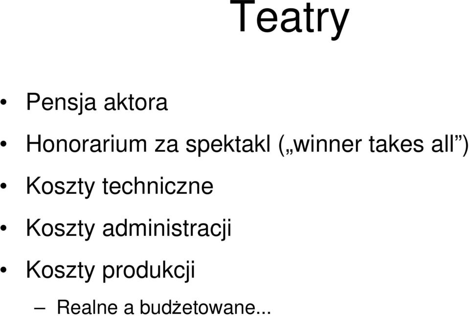 Koszty techniczne Koszty