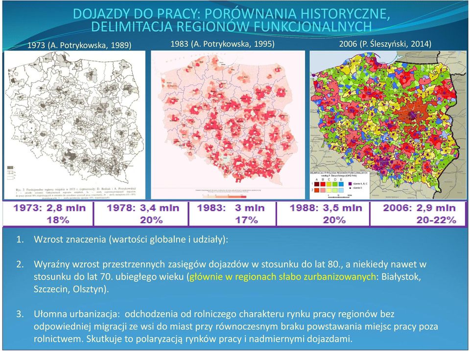 ubiegłego wieku (głównie w regionach słabo zurbanizowanych: Białystok, Szczecin, Olsztyn). 3.