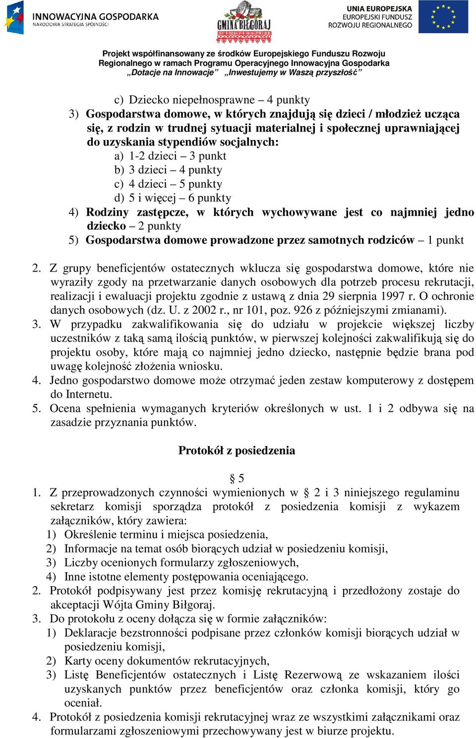 Gospodarstwa domowe prowadzone przez samotnych rodziców 1 punkt 2.