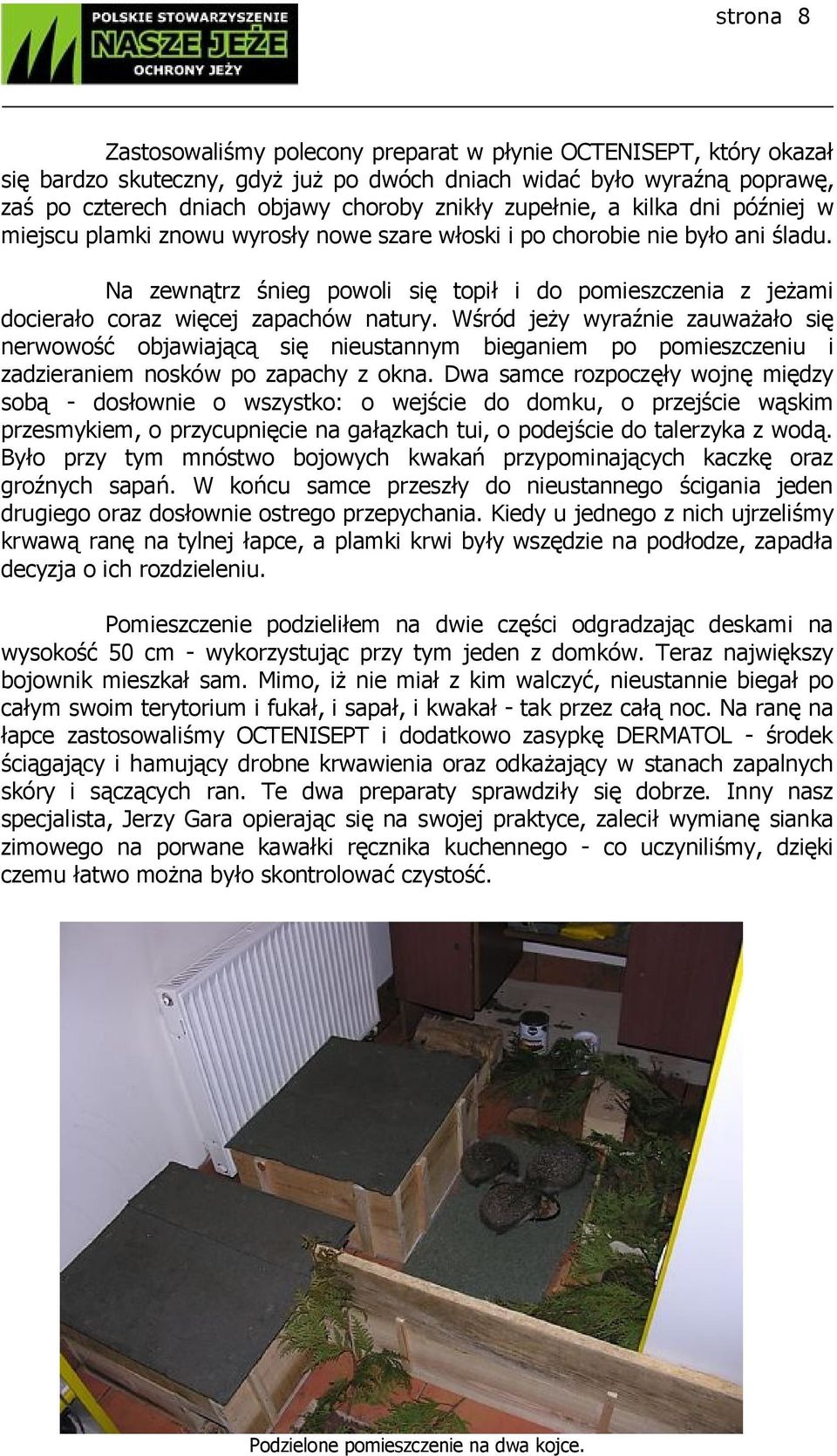 Na zewnątrz śnieg powoli się topił i do pomieszczenia z jeżami docierało coraz więcej zapachów natury.