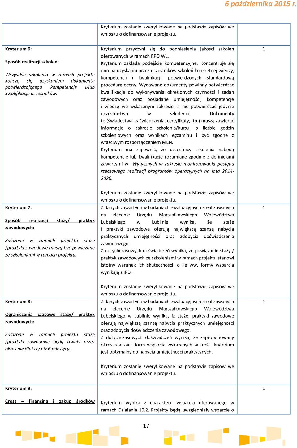 Koncentruje się ono na uzyskaniu przez uczestników szkoleń konkretnej wiedzy, kompetencji i kwalifikacji, potwierdzonych standardową procedurą oceny.