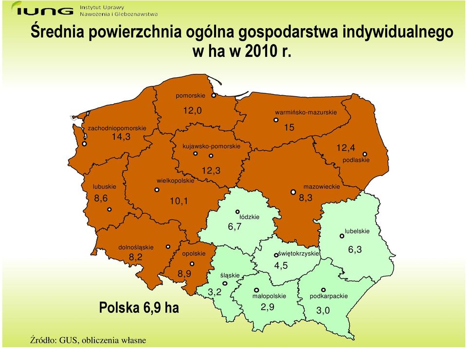 6,7 łódzkie warmińsko-mazurskie 15 12,4 podlaskie mazowieckie 8,3 lubelskie dolnośląskie 8,2