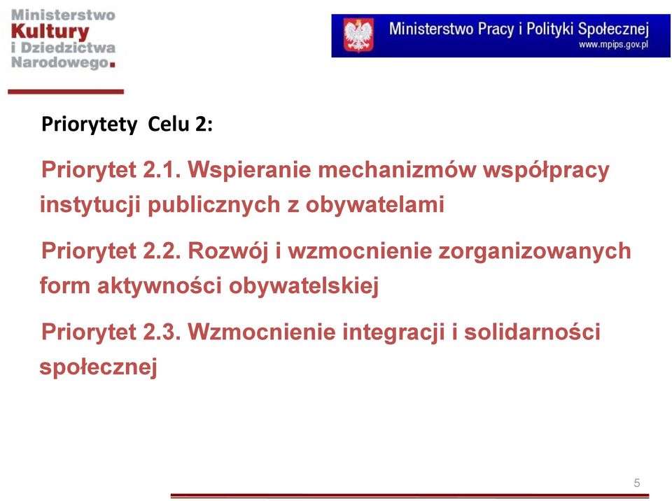 obywatelami Priorytet 2.