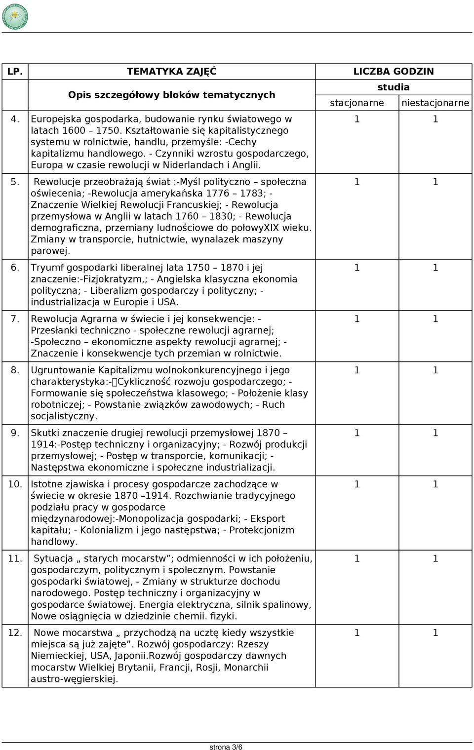 Rewolucje przeobrażają świat :-Myśl polityczno społeczna oświecenia; -Rewolucja amerykańska 1776 1783; - Znaczenie Wielkiej Rewolucji Francuskiej; - Rewolucja przemysłowa w Anglii w latach 1760 1830;