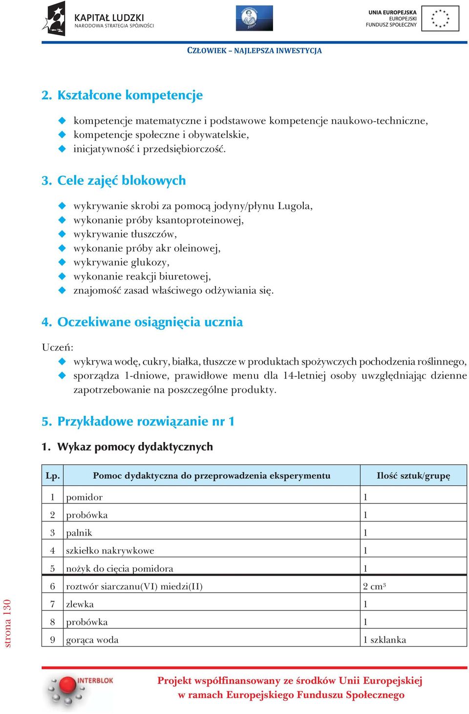 biuretowej, znajomoœæ zasad w³aœciwego od ywiania siê. 4.