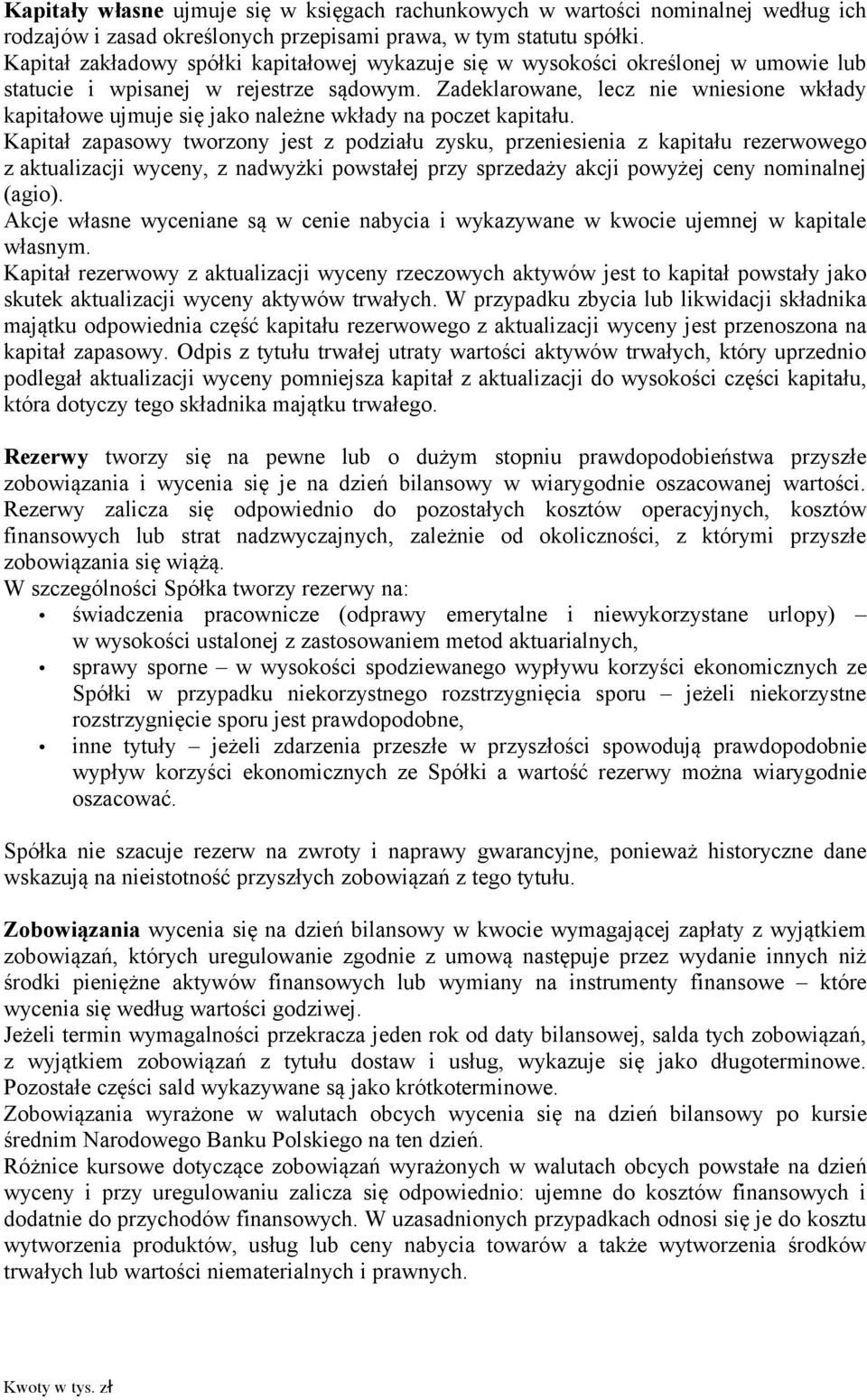 Zadeklarowane, lecz nie wniesione wkłady kapitałowe ujmuje się jako należne wkłady na poczet kapitału.