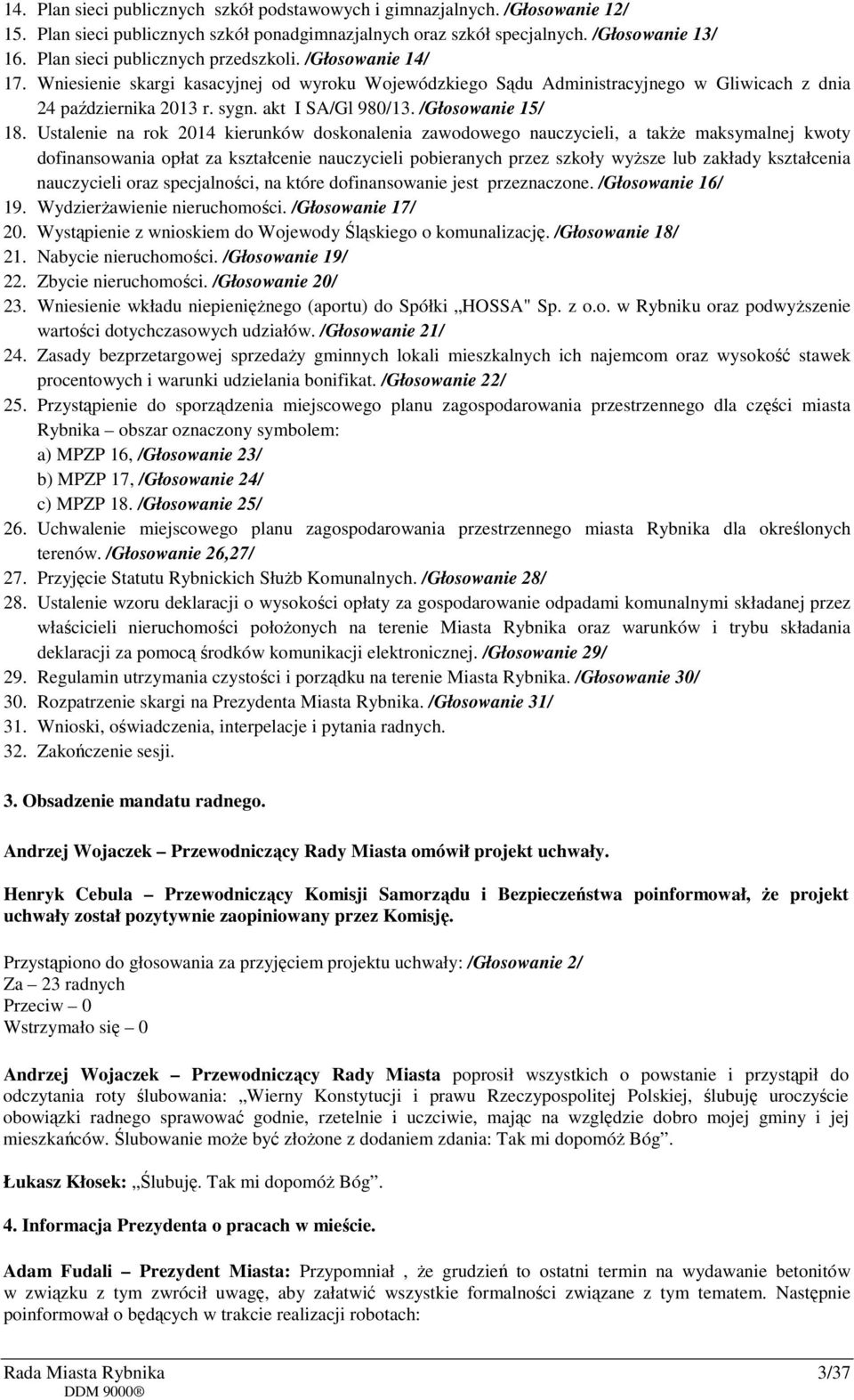 /Głosowanie 15/ 18.