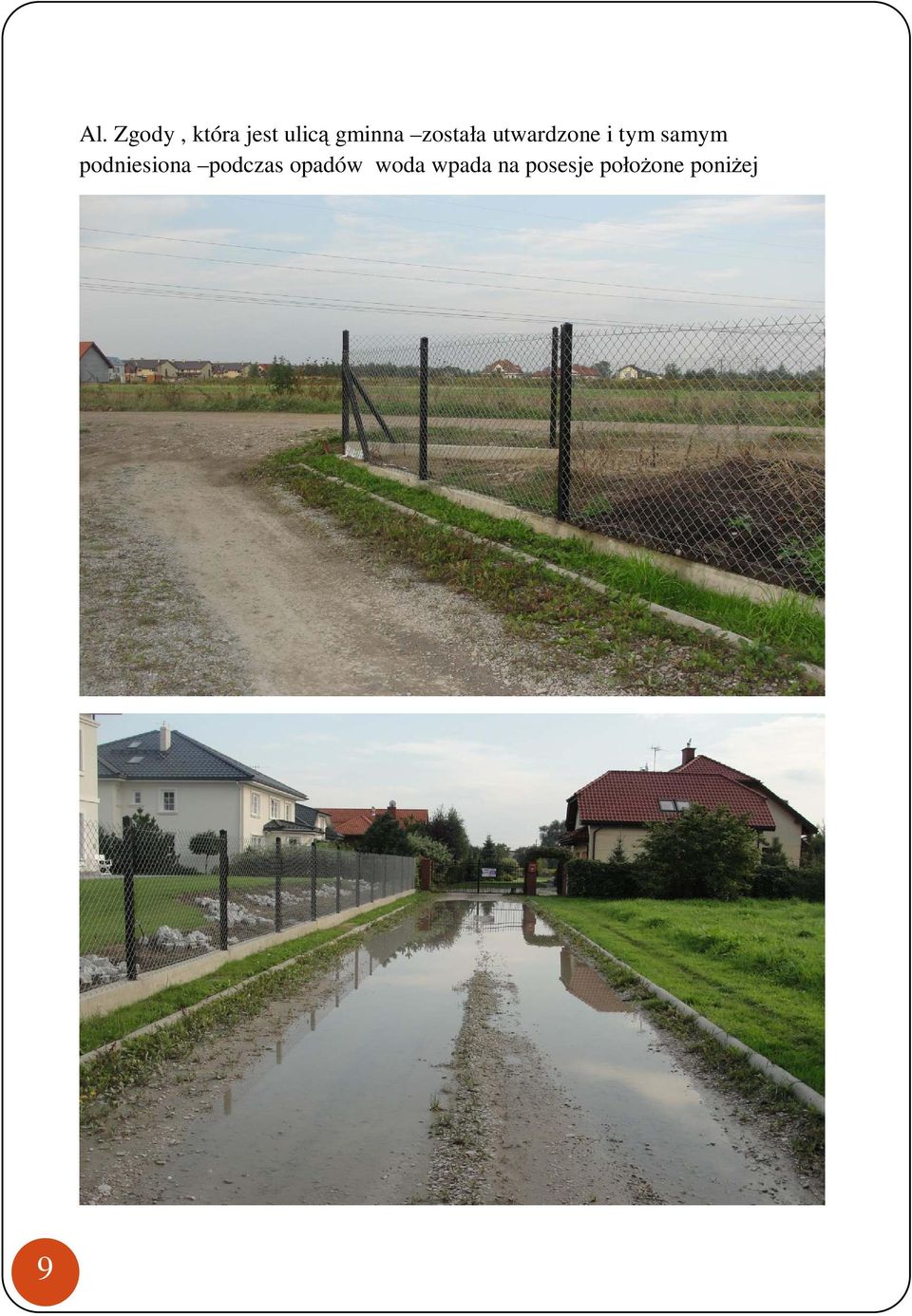 samym podniesiona podczas opadów