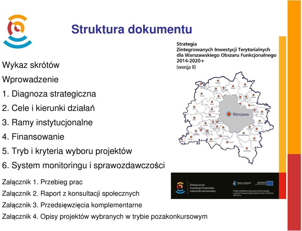 Tryb i kryteria wyboru projektów 6. System monitoringu i sprawozdawczości Załącznik 1.