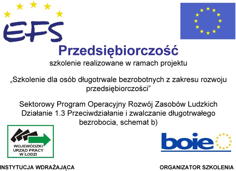 Program Operacyjny Rozwój Zasobów Ludzkich Działanie 1.