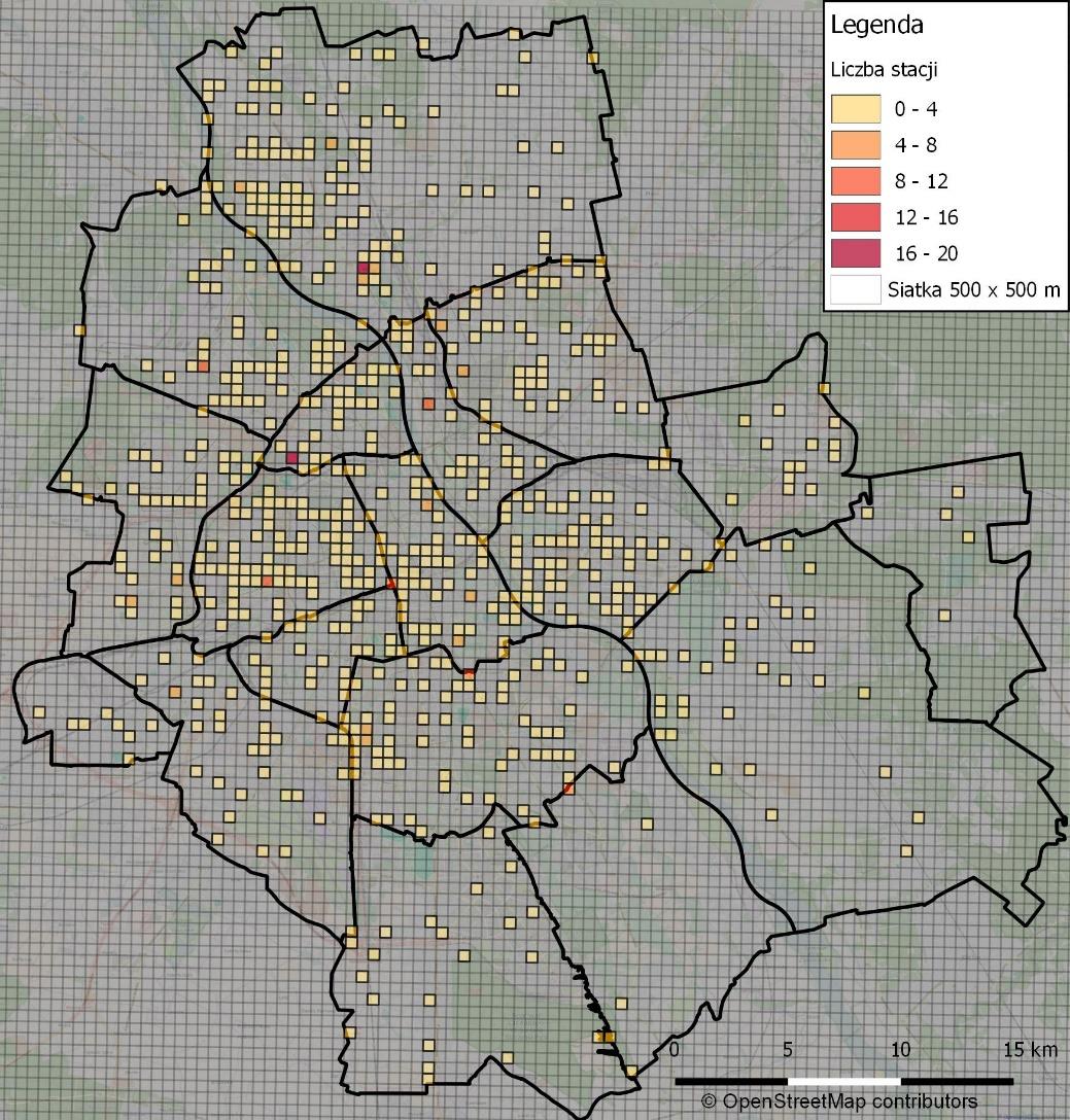 Obszar działania Uczestnicy konsultacji wskazali kilka tysięcy lokalizacji, w których chcieliby nowych stacji Veturilo.