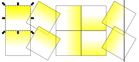 Przeskalowanie kolumn po X (-10%) oraz Podstawa 1,4 Wygląd zakładki Skalowanie. - Obrót karta pozwala na dokonanie obrotu klonowanego elementu. Obrotu można dokonać w kolumnach oraz wierszach.