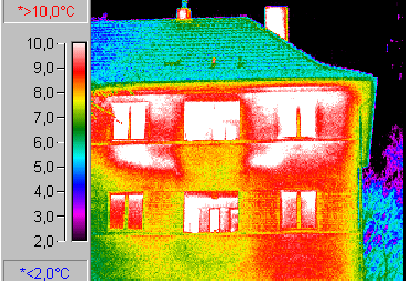 Warianty ocieplenia: - od wewnątrz - od zewnątrz - od wewnątrz oraz od zewnątrz Termografia (długość fal 9-14 µm)