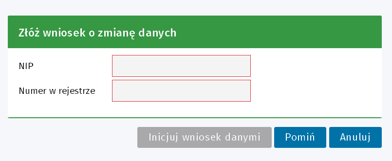 W przypadku wybrania wniosku o wpis lub zawiadomienia podmiotu z UE/EOG o zamiarze świadczenia usług z zakresu agencji zatrudnienia na terytorium RP nastąpi przekierowanie do serwisu www.praca.gov.