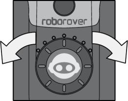 Sterowanie Roboroverem Roborover wyposażony jest w napęd gąsienicowy, pozwalający mu z łatwością poruszać się w dowolnym kierunku, skręcać, a nawet obracać się w miejscu.