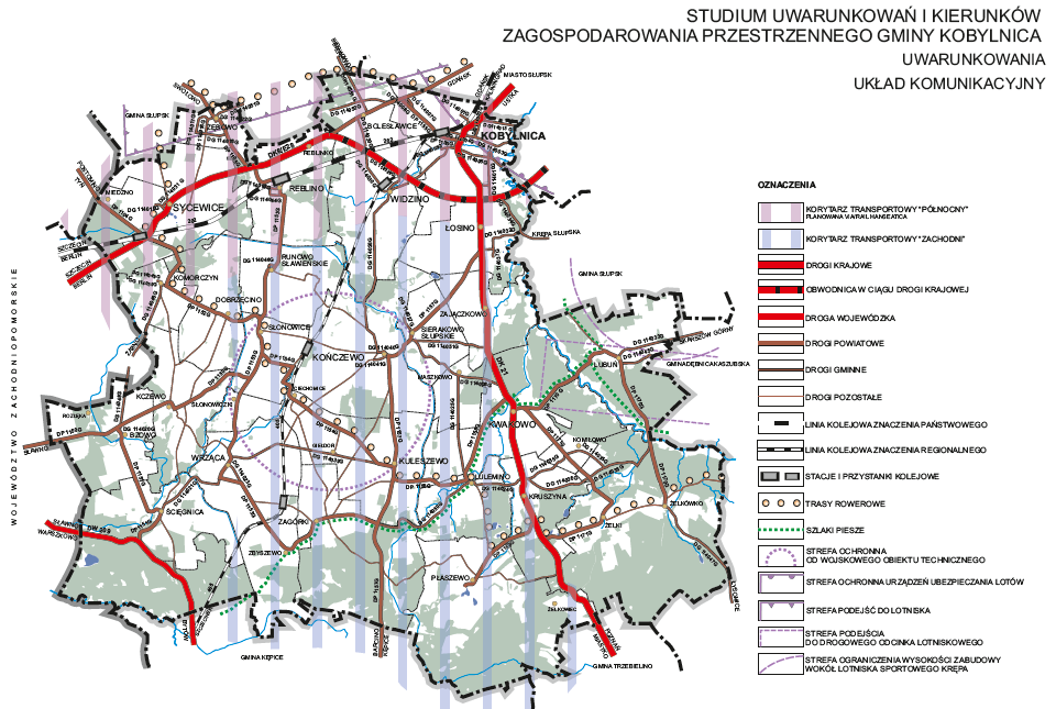 Przez południowo-zachodni skraj gminy Kobylnica przebiega droga wojewódzka stanowiąca uzupełnienie nadrzędnego komunikacji drogowej: droga wojewódzka nr 209 o funkcji regionalnej (Warszkowo -