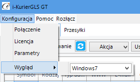 2.2.8 Wygląd Opcje Wygląd umożliwia zmianę schematu kolorystycznego aplikacji. Opcja jest dostępna z Konfiguracja -> Wygląd -> styl (rys. 23).