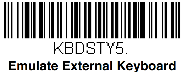 3. Emulacja protu Com po USB 2. Emulacja portu COM przez skaner USB. (Uwaga! Po sczytaniu tego kodu w menedżerze urządzeń pojawi się nowe urządzenie do którego należy zainstalować sterowniki.