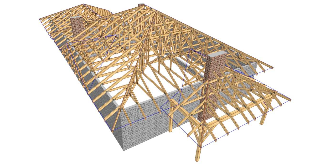 Grupa Producentów Dachów GPDach Prefabrykowana więźba dachowa - dom typowy Lidka Grupa Producentów Dachów GP Dach gpdach.