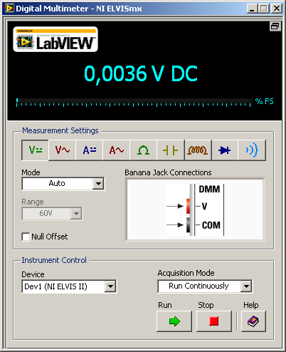 Rys. 7. Digital Multimeter w środowisku NI 4.