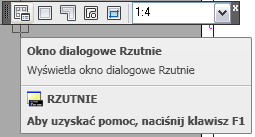 Zakończ działanie kreatora. W wyniku jego działania powstał nowy arkusz z blokiem tabelki i ramki wstawionymi w lewym dolnym rogu, wystający poza obszaru drukowania.