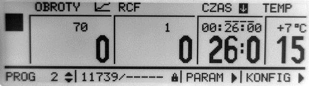 KASUJ skasowanie programu (potwierdzić naciskając TAK). NOWY wczytanie do pamięci parametrów fabrycznych: temperatura: +20 C, obroty: 2000 RPM, czas: 2 min. 6.