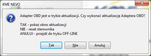 Strna 6 z 7 Rys. 3.6 Okn pjawiające się p uzyskaniu kmunikacji z urządzeniem w trybie aktualizacji. 3.2 Zakładka OBD Elementy wstęgi na zakładce OBD pdzielne są na grupy: Płączenie z OBD Prtkół pzwala kreślić prtkół, przy pmcy któreg adapter ma się łączyć z OBD.