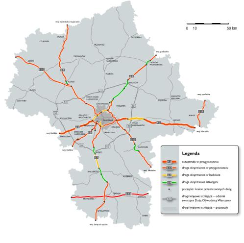 nr 17 łączącej Warszawę i Lublin w kierunku granicy z Ukrainą.