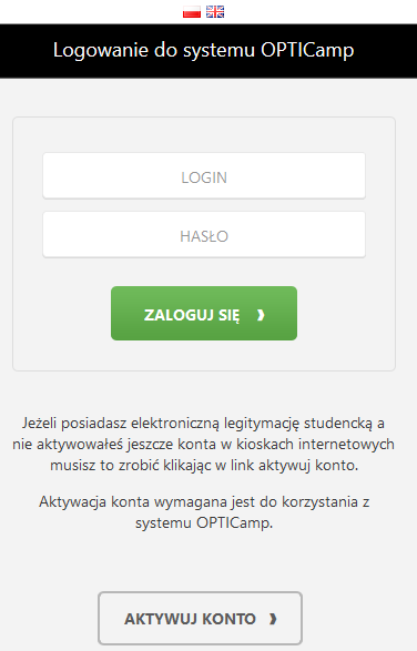 1. Logowanie do Systemu BCW Do systemu BCW może zalogować się osoba posiadająca aktywną kartę studencką lub pracowniczą.